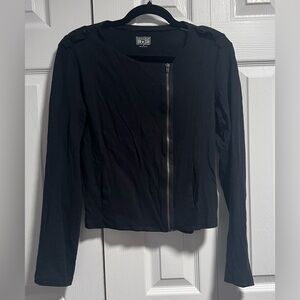 Junior's Converse Black Long Sleeved Zip Up